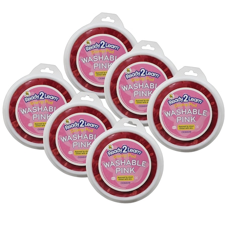 Center Enterprises Ready2Learn Jumbo Washable Stamp Pad, Pink, PK6 CE6609